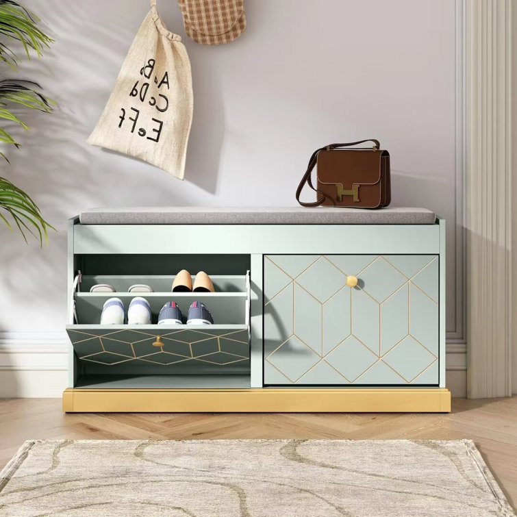 Shoe storage bench online cabinet